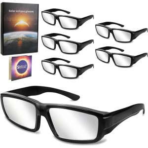 Solar Eclipse Glasses - 6 Pack Durable Plastic Eclipse Glasses for Direct Sun Viewing
